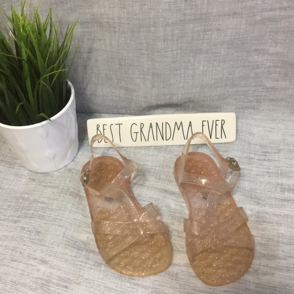 Girls summer Sparkly jelly sandals shoes size 11 - Picture 1 of 8